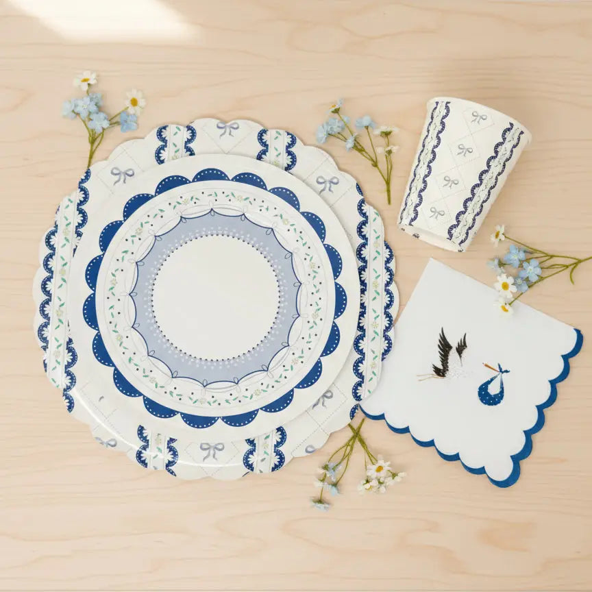 Blue Baby Shower Stork Napkins