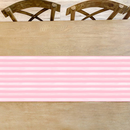 Pretty Pink Stripe Table Runner
