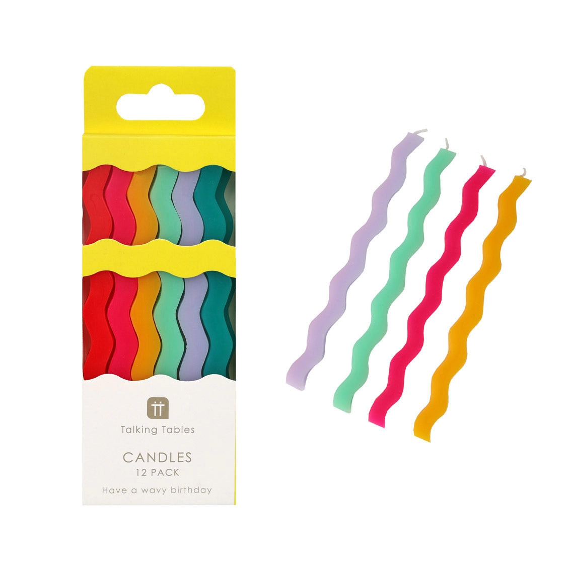 Wavy Tall Birthday Candles