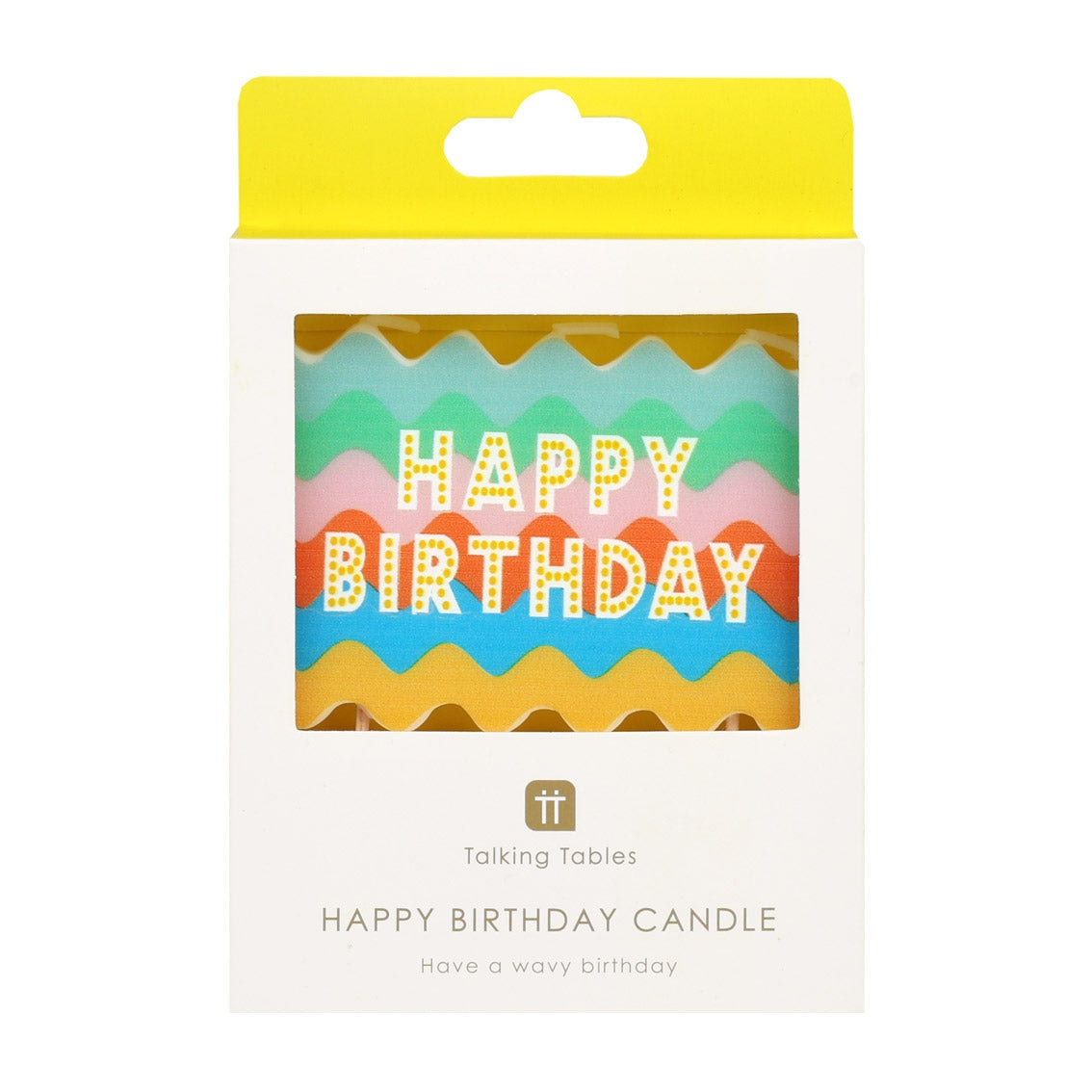 Colorful Wavy Block Birthday Candle