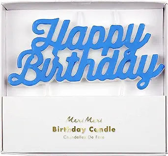 Blue Happy Birthday Candle