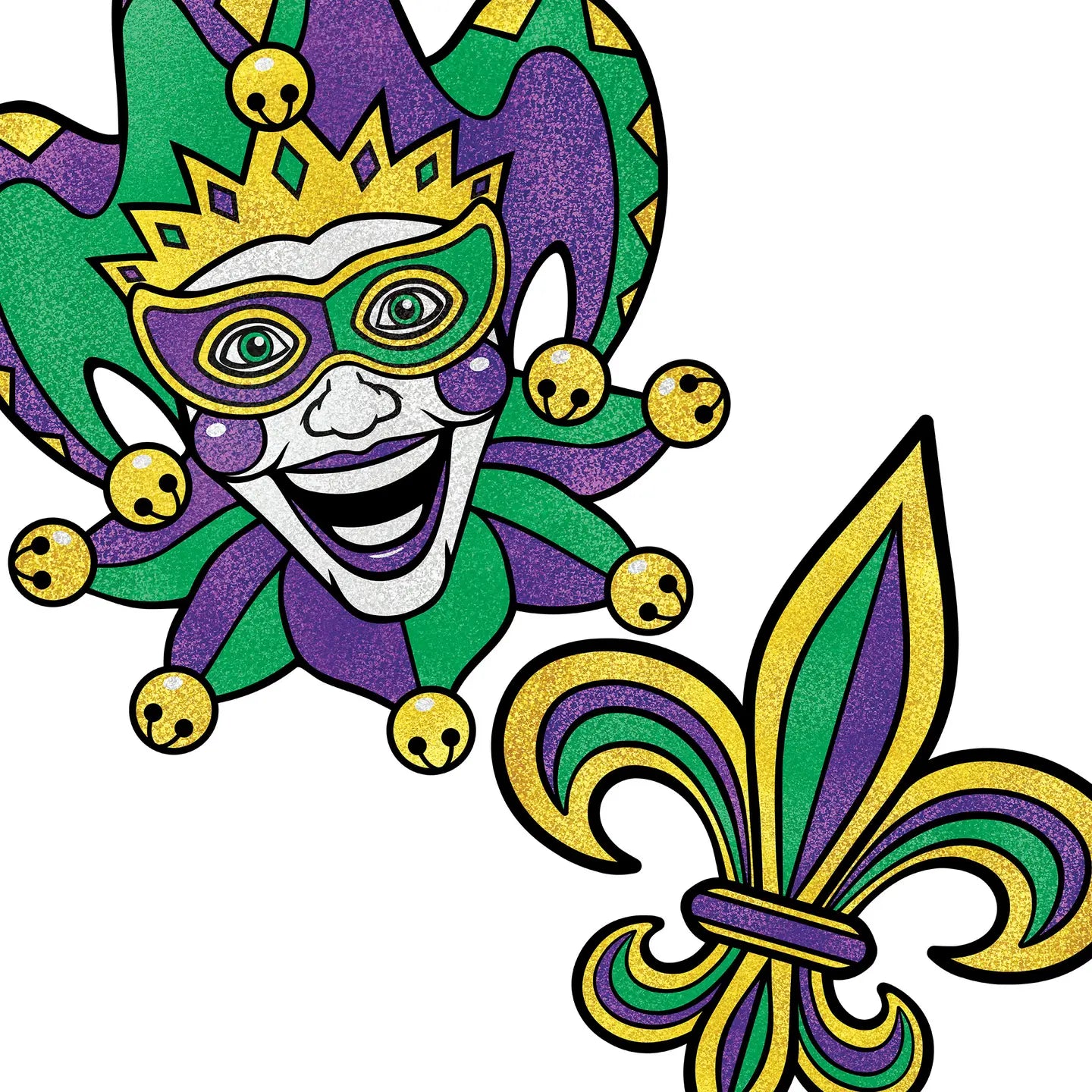 Jumbo Mardi Gras Cutouts
