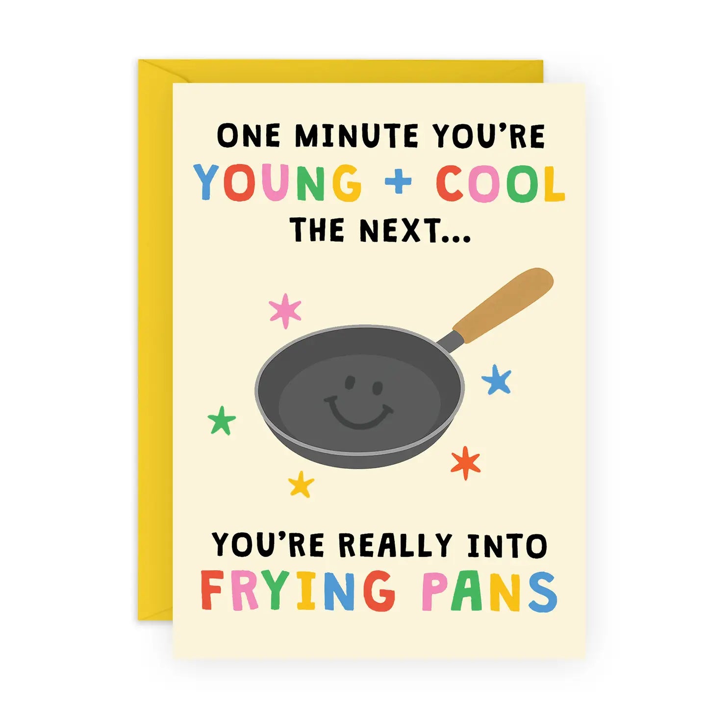 Frying Pans Card with Stickers
