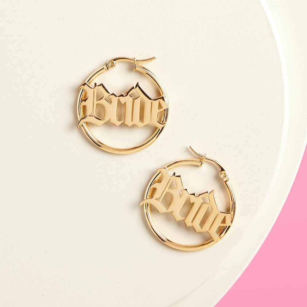 Bride Gold Earring Hoops