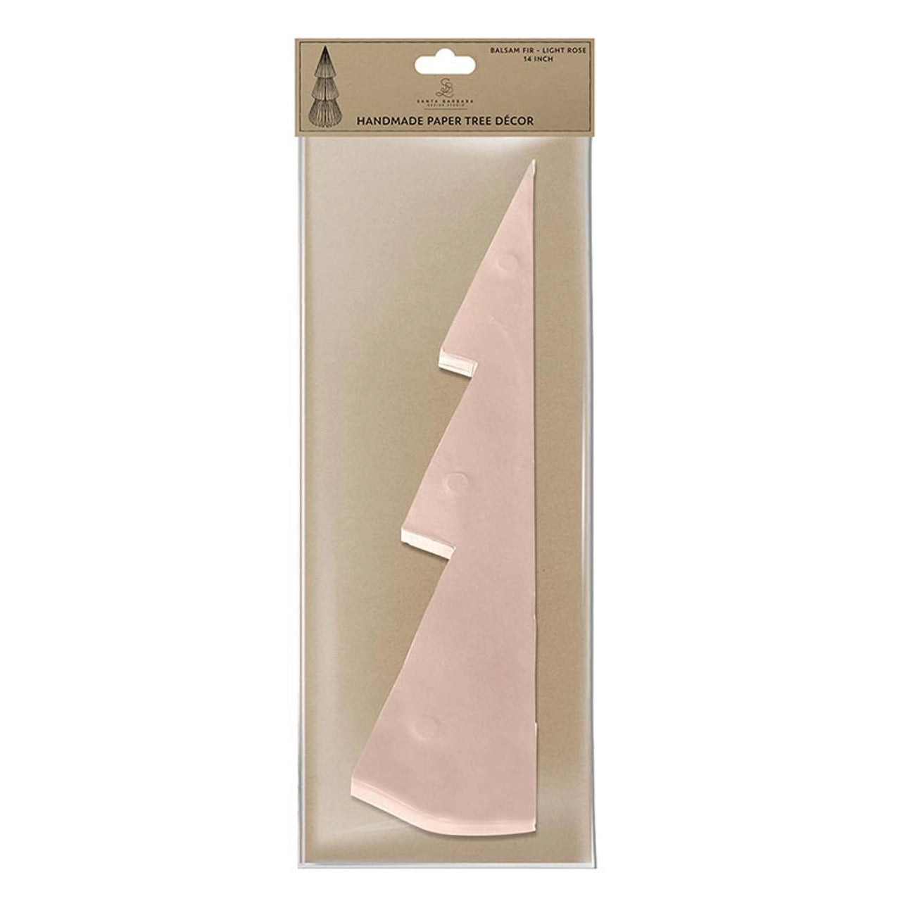 14" Light Rose Balsam Paper Tree