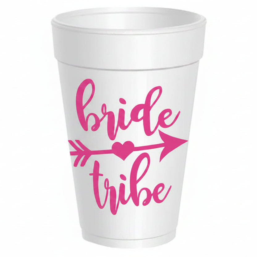 Bride Tribe Arrow Foam Cups