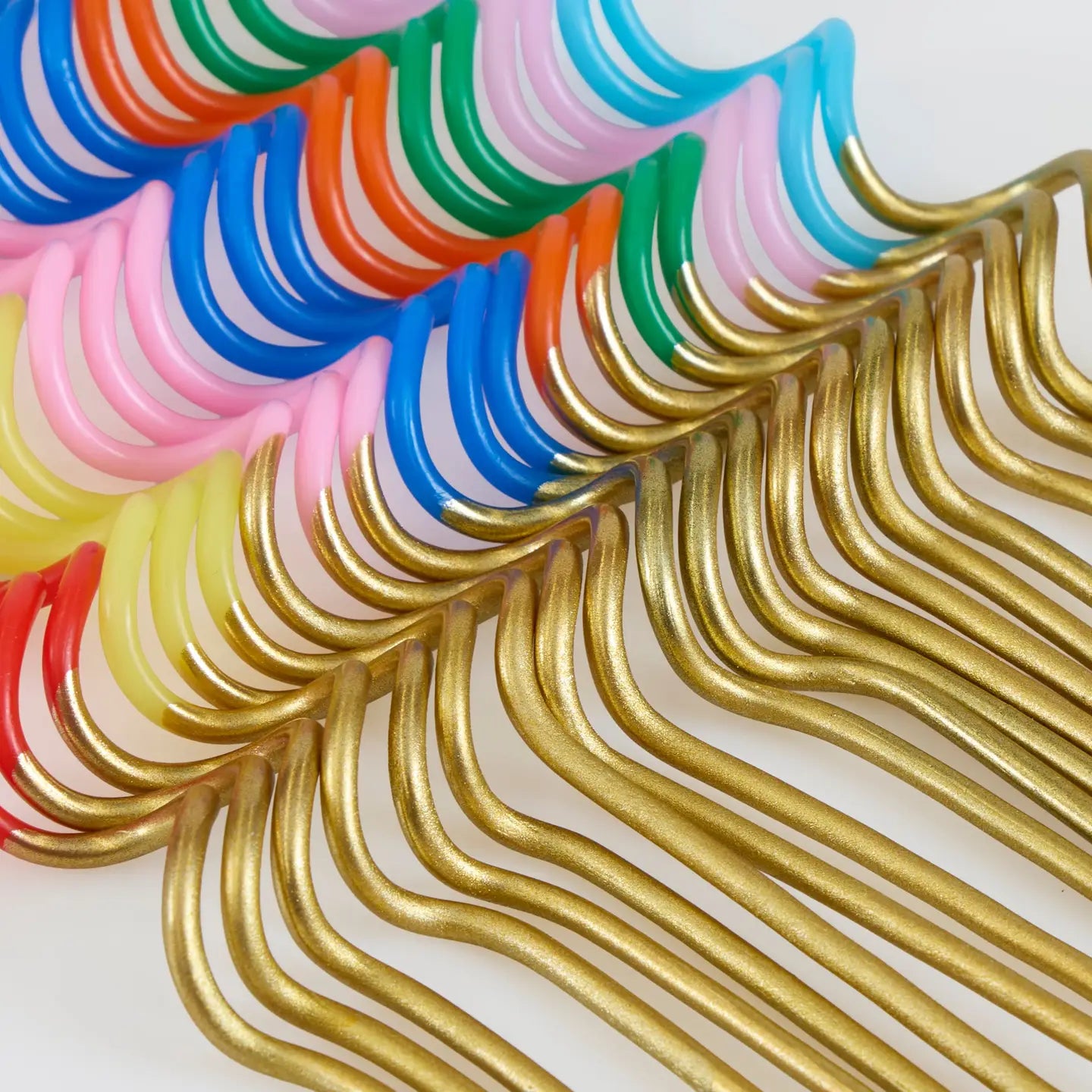 Gold Dipped Swirly Bright Candles