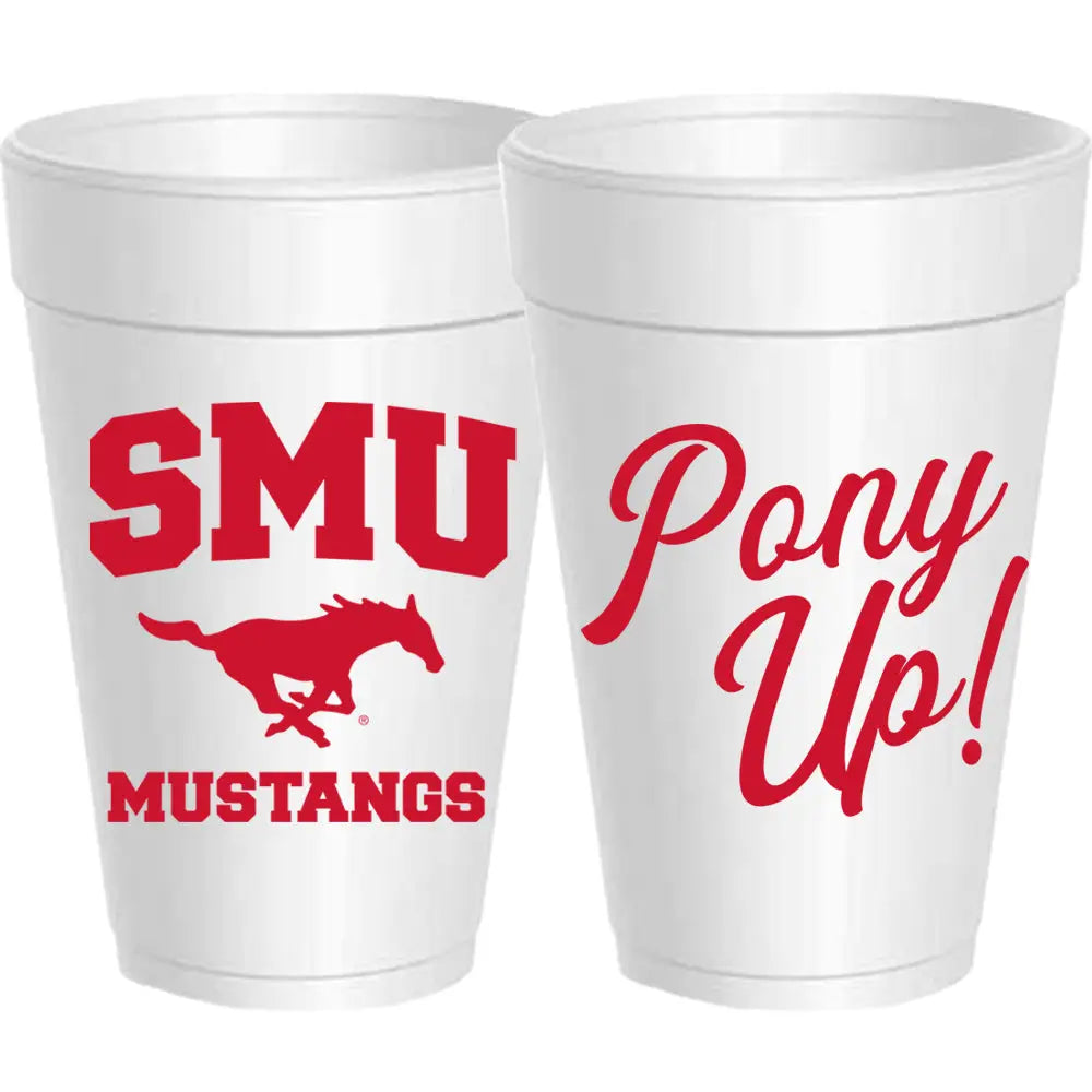 SMU Pony Up Foam Cups