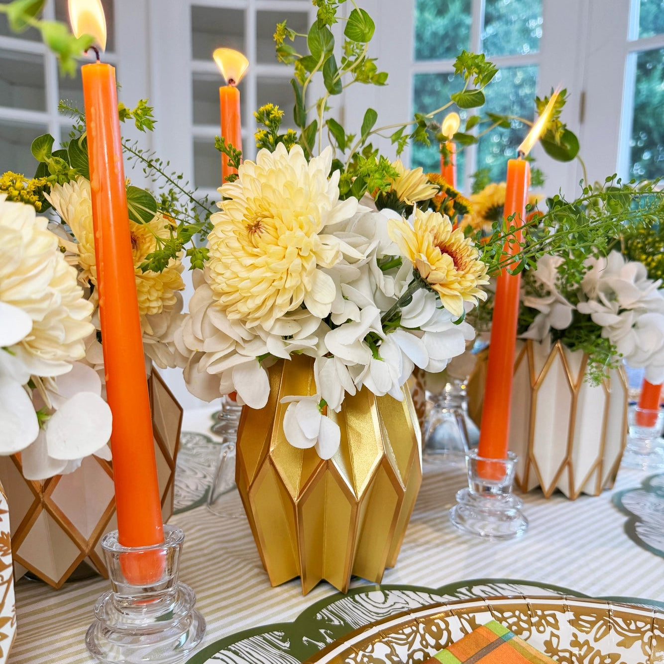 Gold Paper Vase Wraps