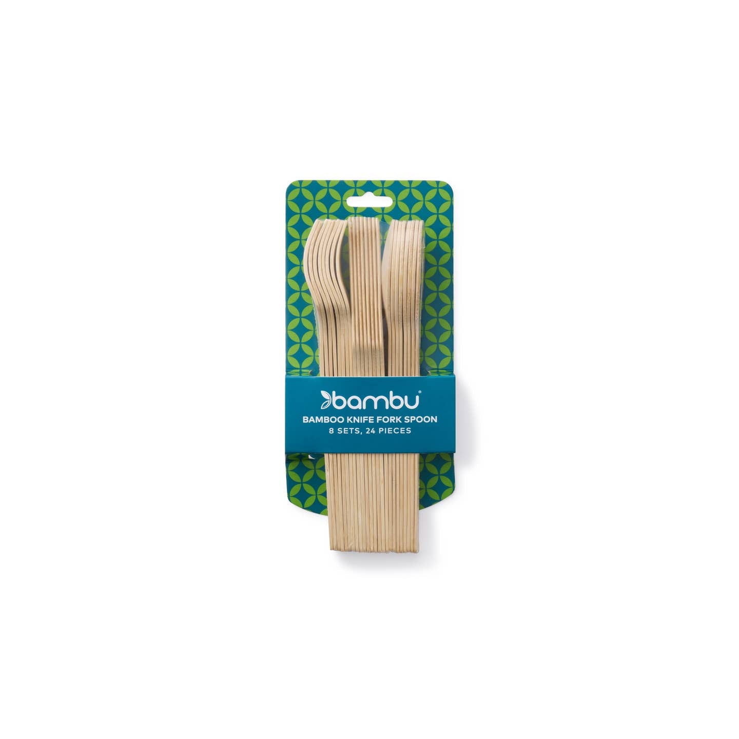 Disposable Bamboo Knife, Fork, and Spoon Set