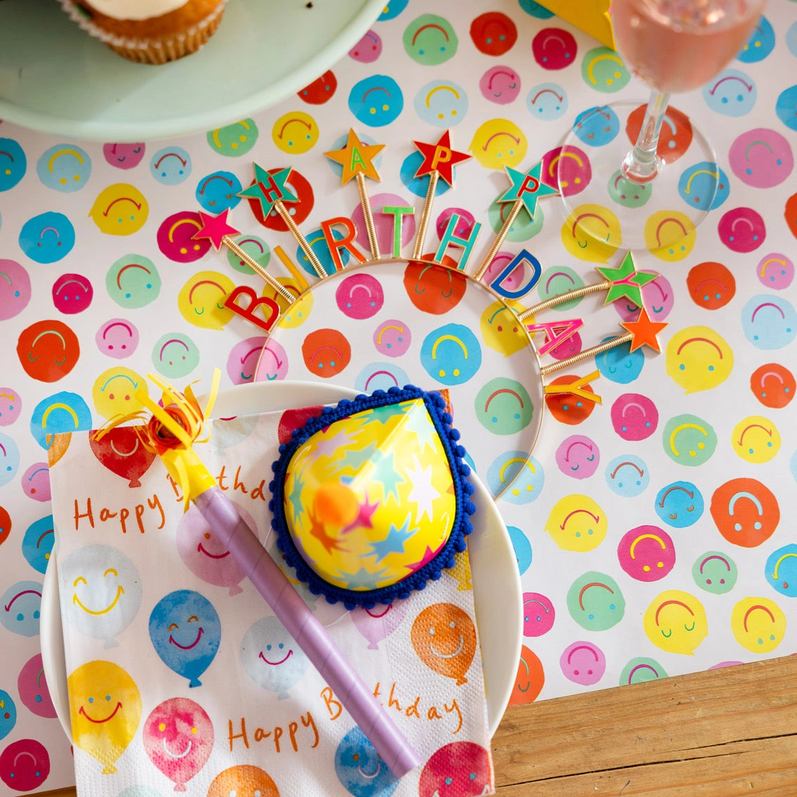 Rainbow Star Birthday Headband