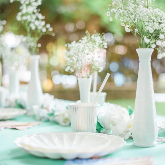 Ecofriendly Pastel Mint Disposable Tablecloth