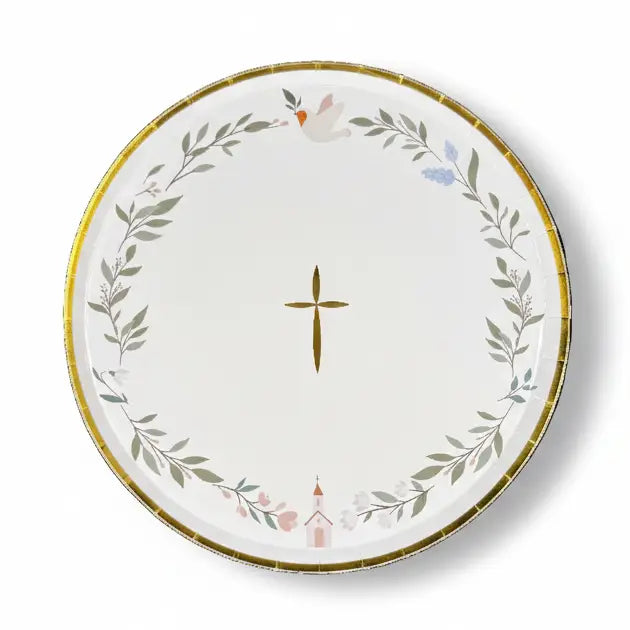 Religious Eucalyptus Dessert Plates