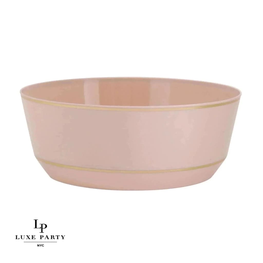 Blush and Gold Plastic Bowls