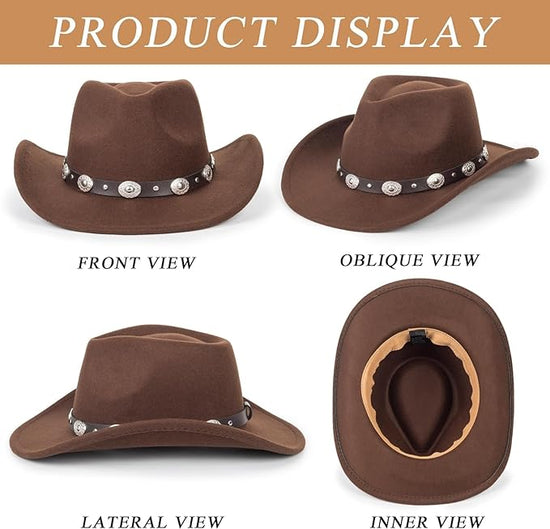Felt Cowboy Hat with Buckle Belt