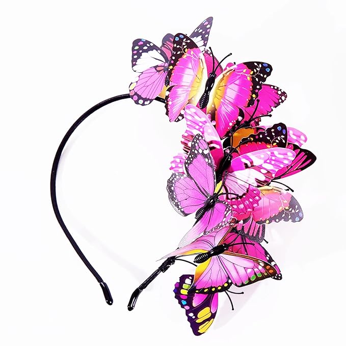 Pink Butterfly Headband