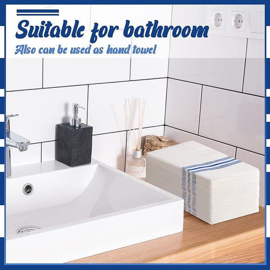 Blue Stripe Guest Towels