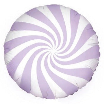 18" Light Lilac Swirl Candy Mylar