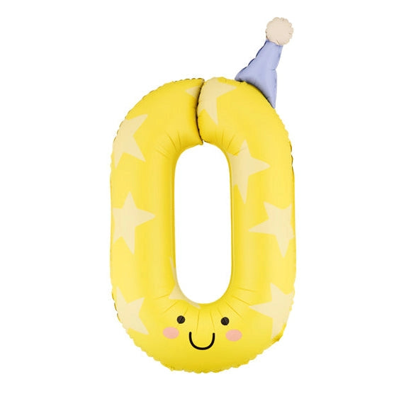 34" Colorful Mylar Number Balloons with Party Hats