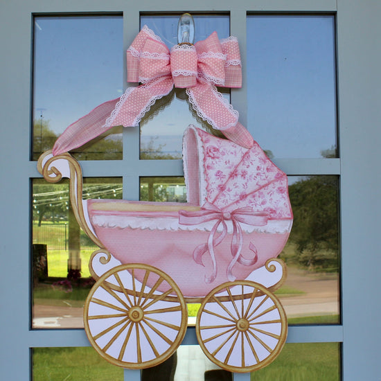 Pink Welcome Baby Door Hanger