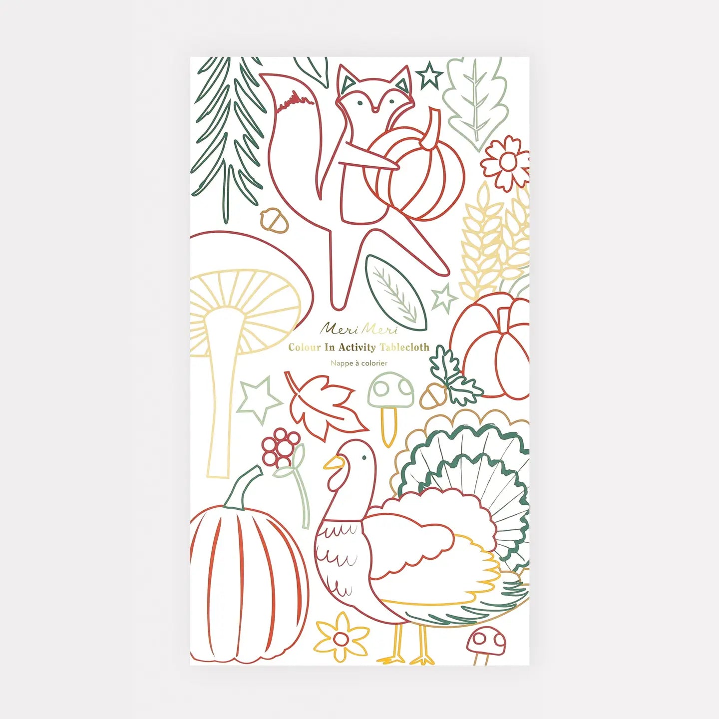 Thanksgiving Coloring Activity Tablecloth