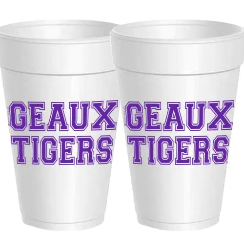 Geaux Tigers LSU Foam Cups