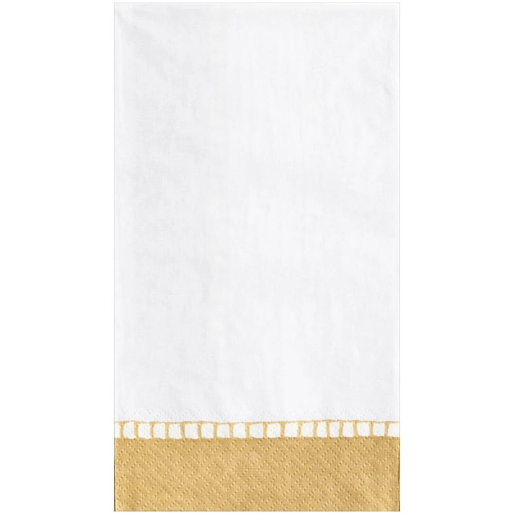 Linen Gold Border Guest Towel