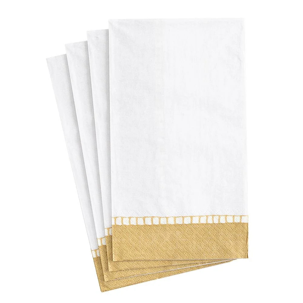 Linen Gold Border Guest Towel