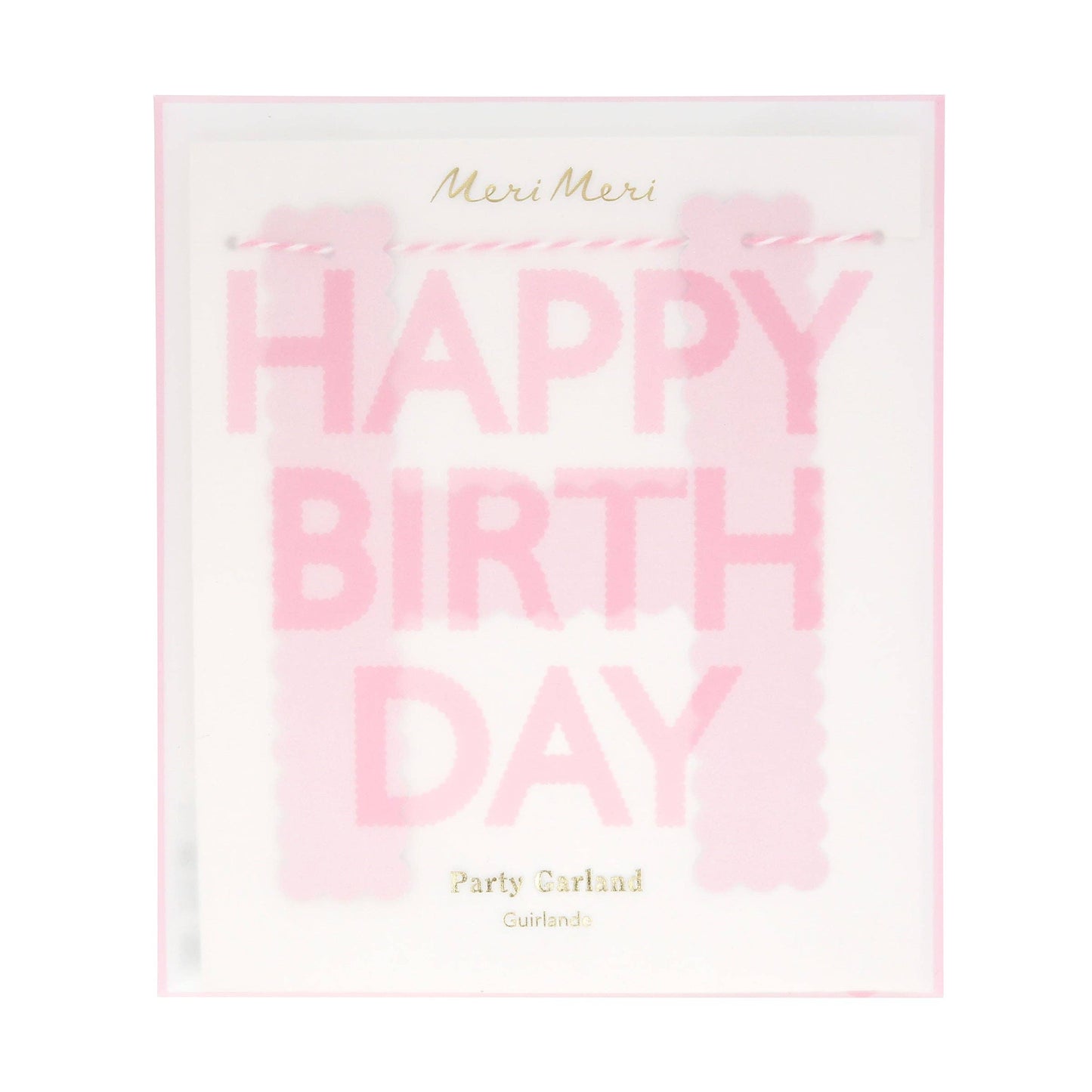 Pink Happy Birthday Garland
