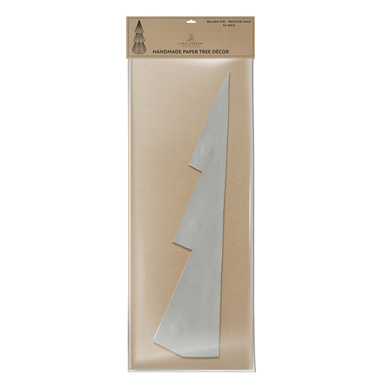 14" Frosted Sage Balsam Fir Paper Tree
