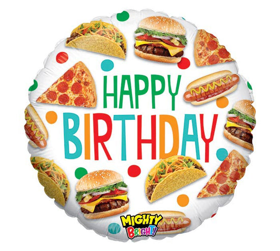 21" Mighty Food Birthday Balloon