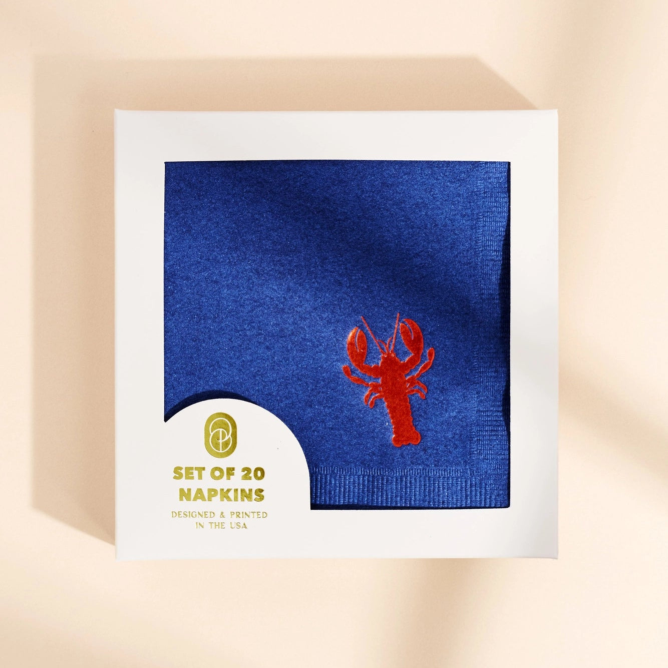 Crawfish Red and Navy Napkins