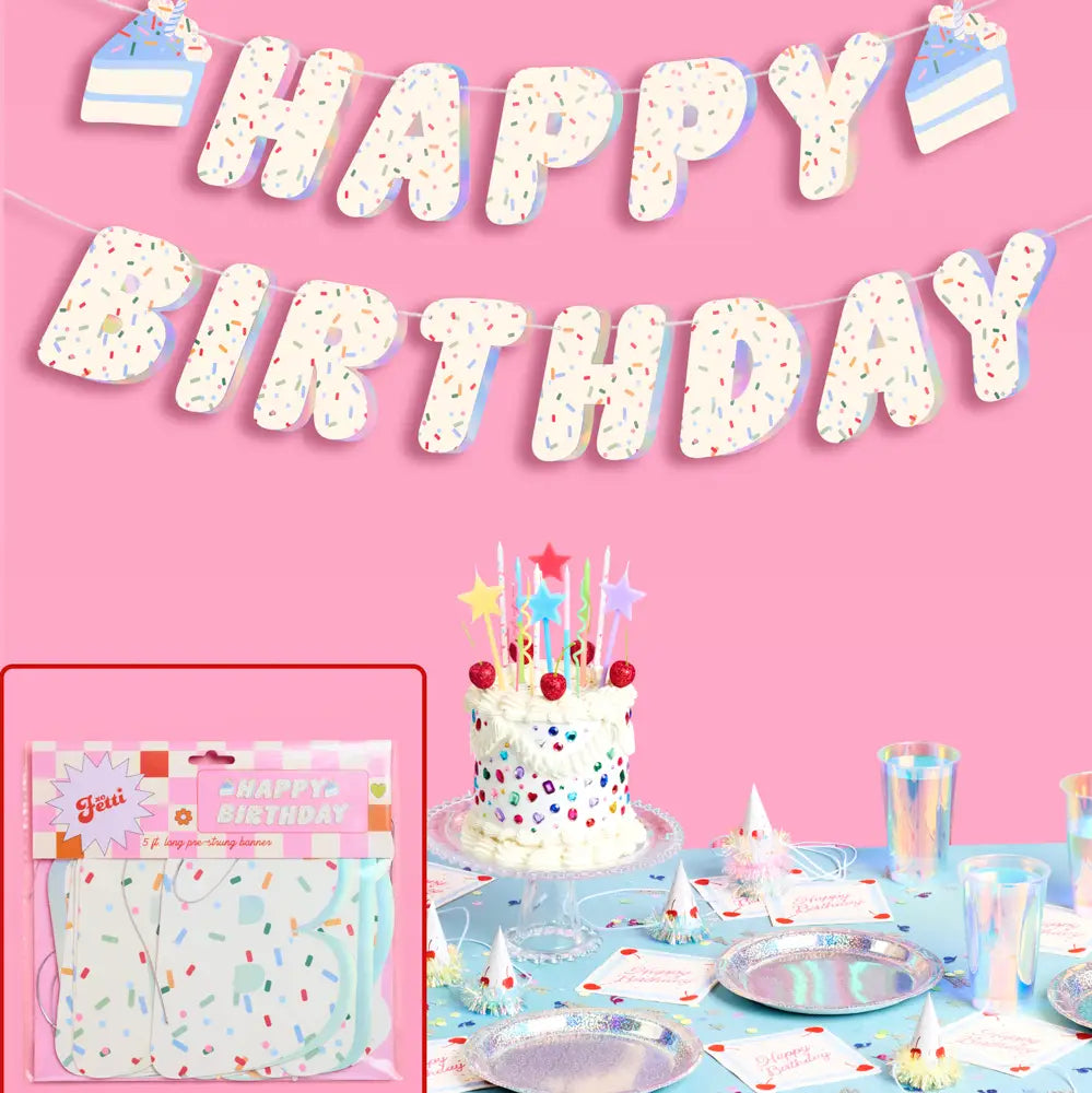 Sprinkles Birthday Banner