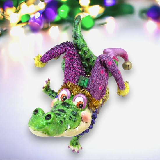 Jester Alligator Ornament