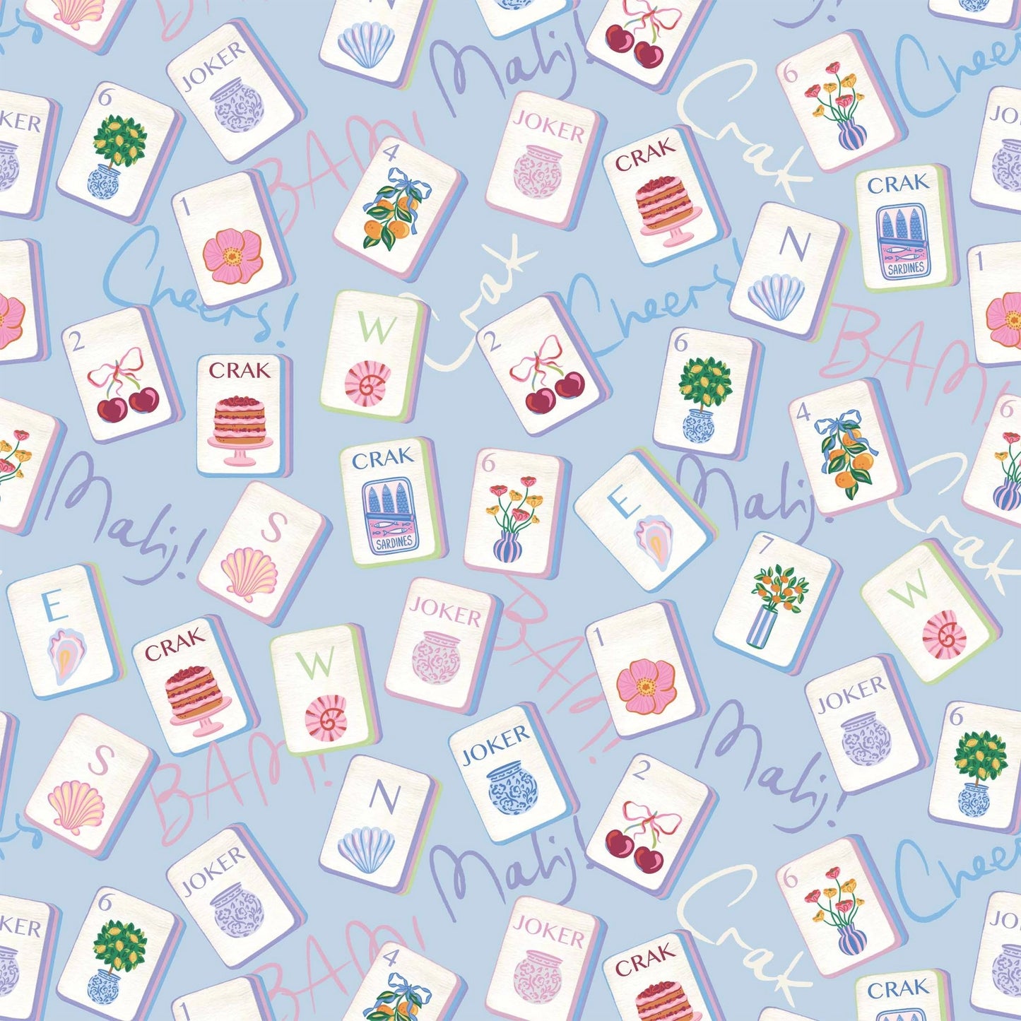 Beau Bottles Pastel Blue Mahjong - Veuve Edition