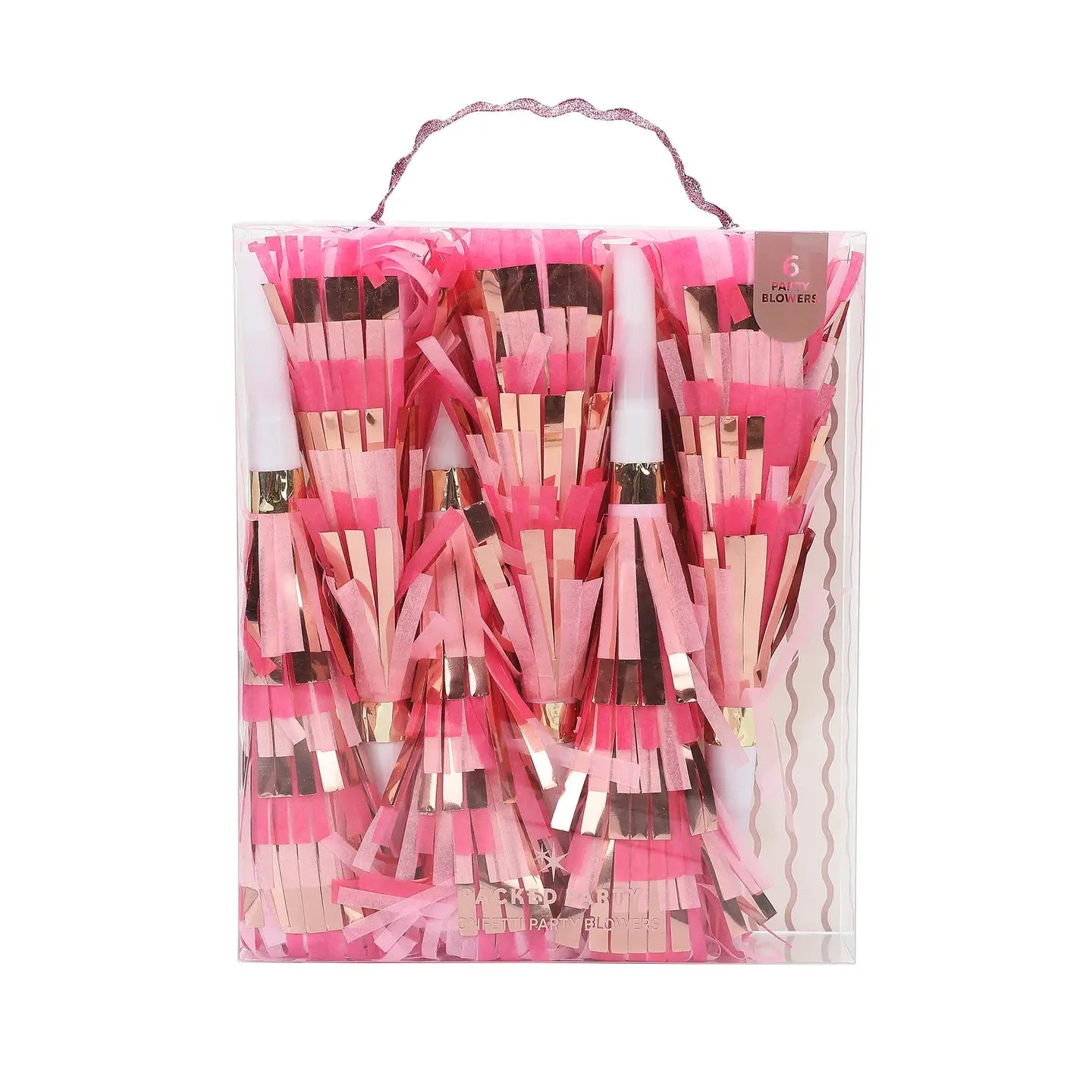 Pop of Pink Confetti Party Blowers