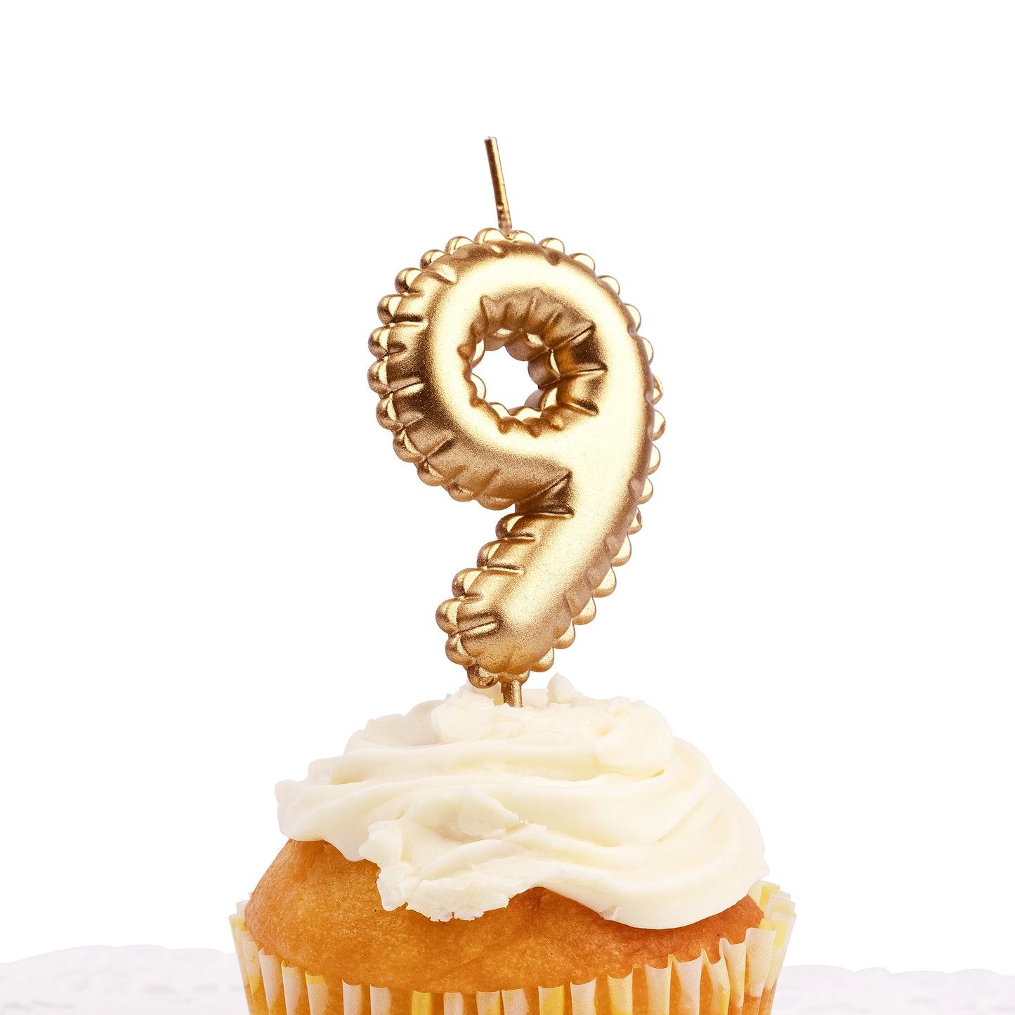 Gold Foil Balloon Number Candles