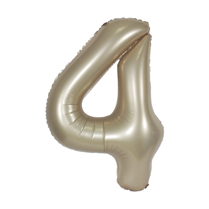 34" Champagne Mylar Numbers