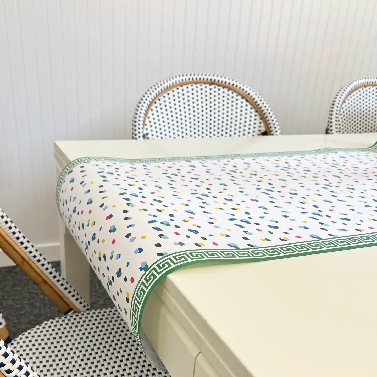 Confetti with Greek Border Table Runner
