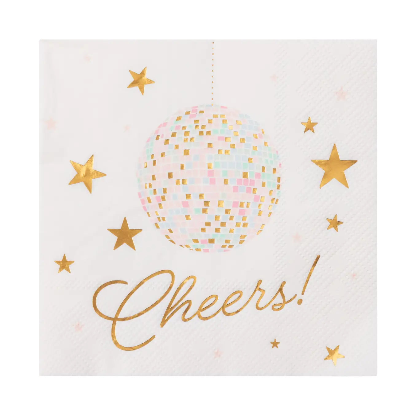 Pink Disco Ball Cheers Napkins