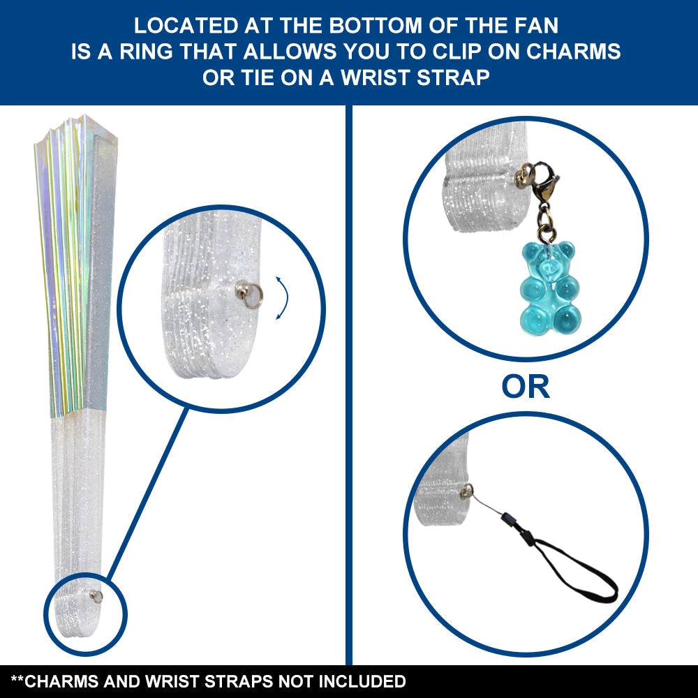 Iridescent Opal Light XL Hand Fan