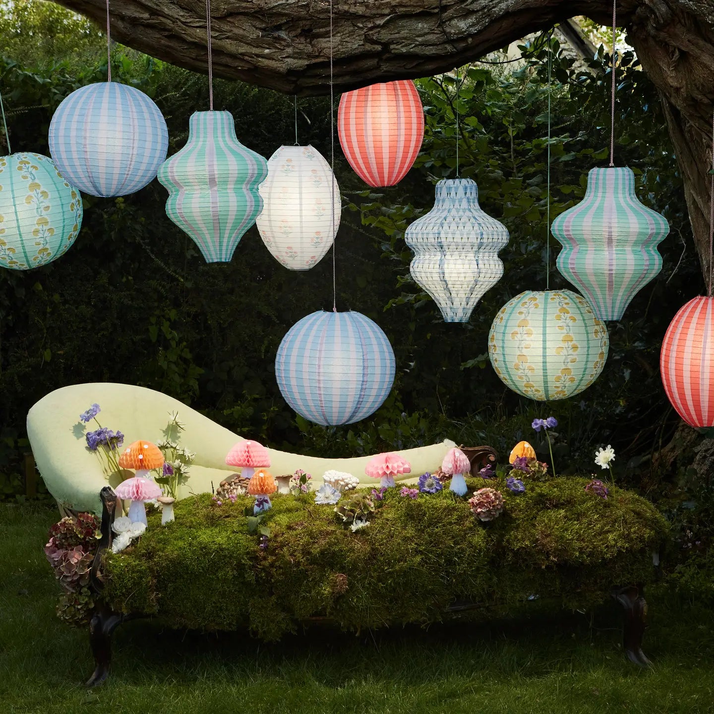 Stripy Paper Lanterns