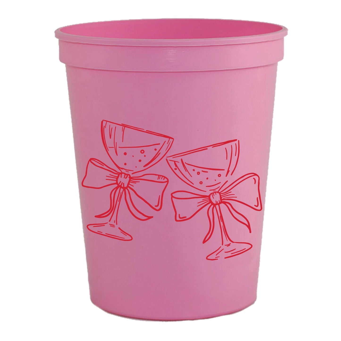 Bow Champagne Toast Stadium Cups