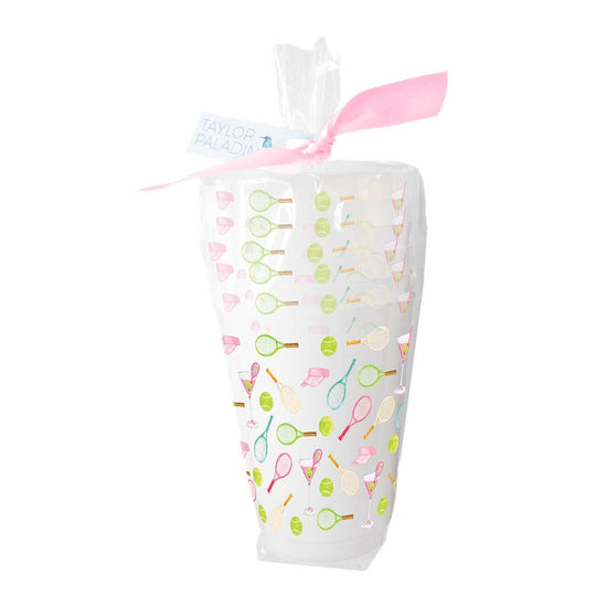 Tennis Pattern Frosted Cups