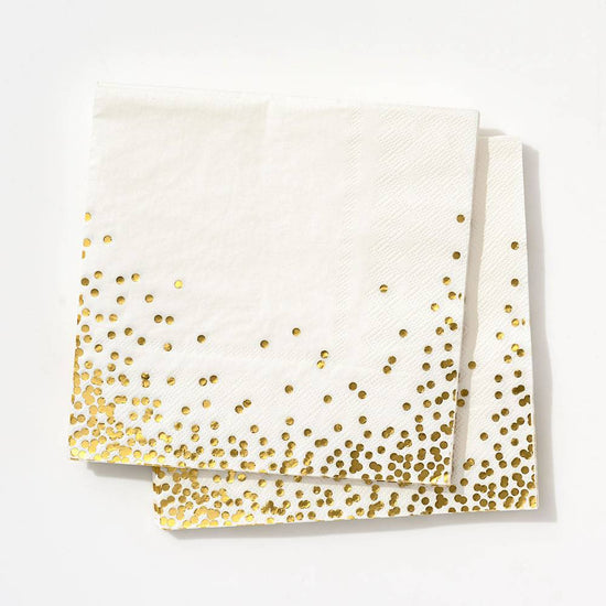 Gold Confetti Large Napkin