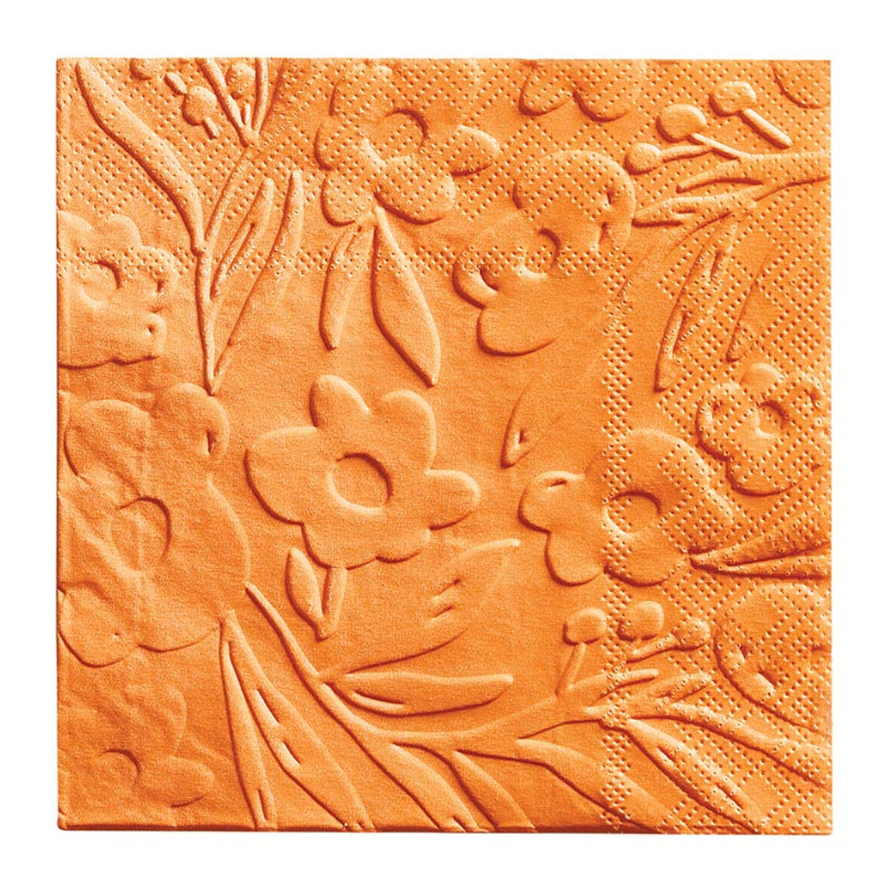 Embossed Flowers Cocktail Napkins