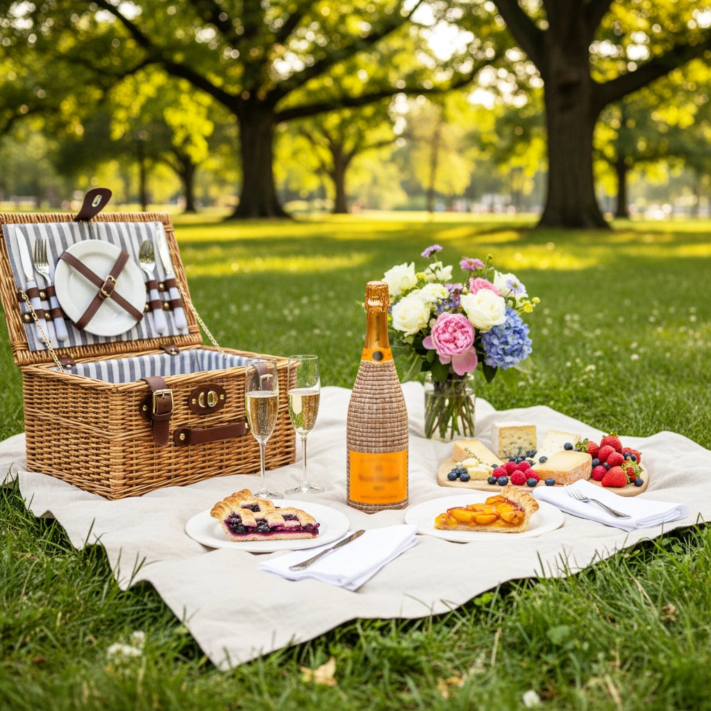 Beau Bottles Honey Rattan Weave - Veuve Edition