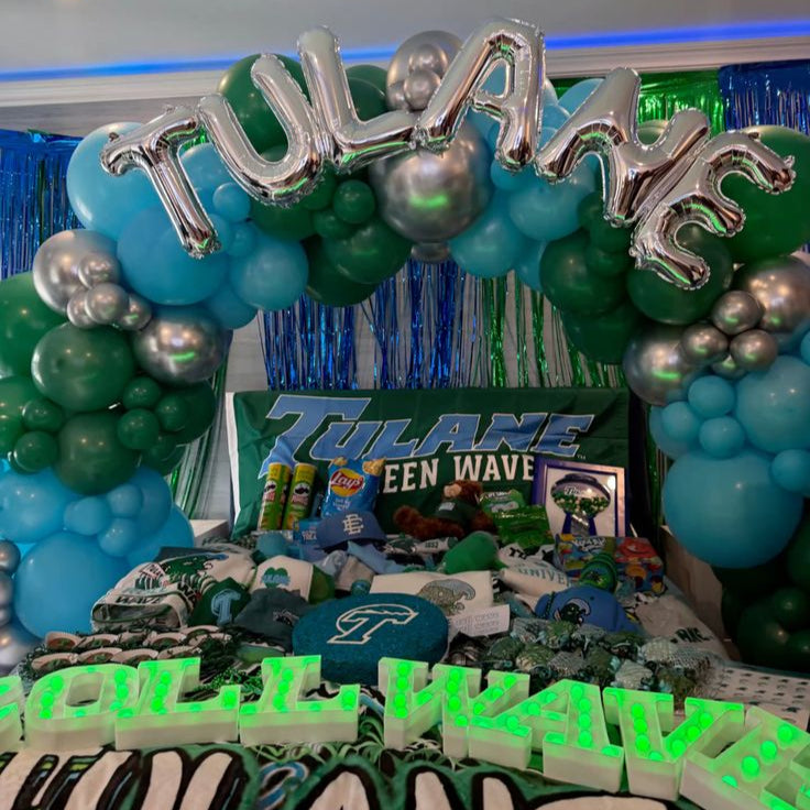 TULANE - 16" Silver Mylar Balloons