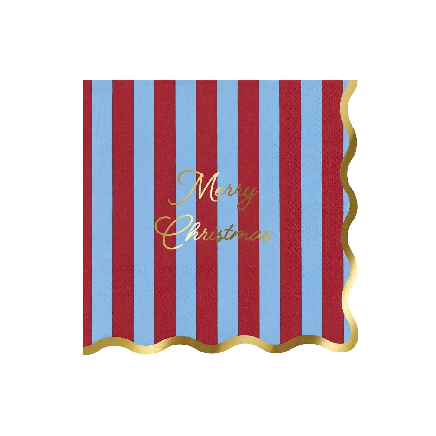 Striped Merry Christmas Large Napkins