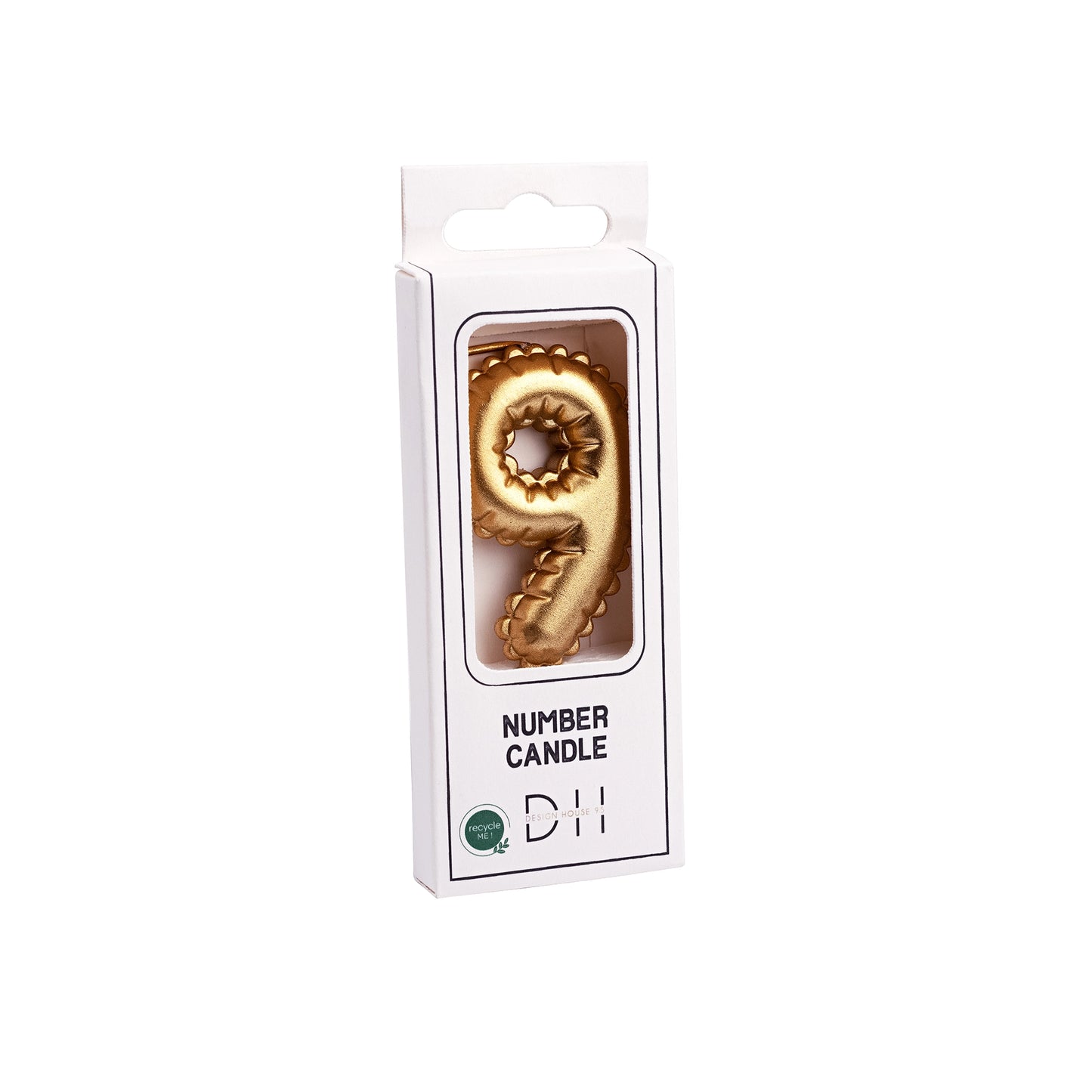 Gold Foil Balloon Number Candles